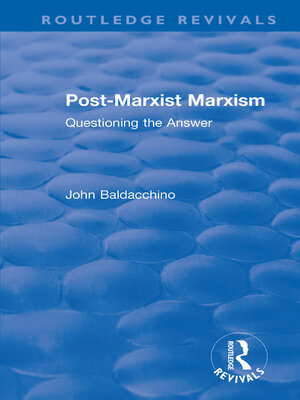 cover image of Post-Marxist Marxism